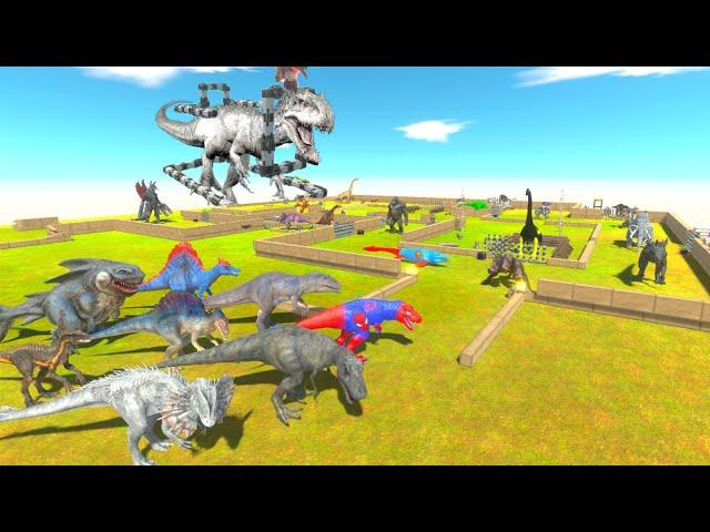 CARNIVORE DINOSAURS RELEASE & save Indominus REX PARKOUR - ARBS