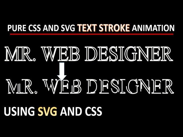 Pure CSS and SVG Animation | Text Stroke Animation | SVG Stroke Animation