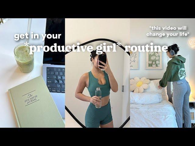 how to get in your *productive* girl routine: how to exit your lazy era, be motivated, & confident!