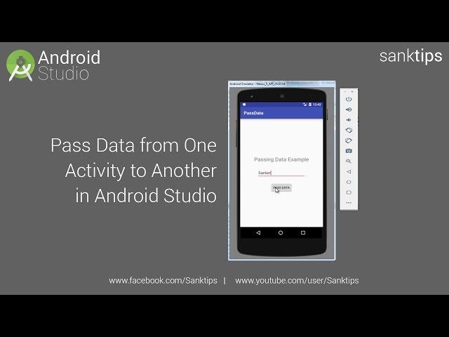 How to Pass Data from One Activity to Another in Android Studio | Sanktips