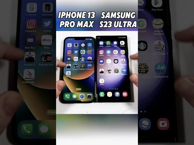 iPhone 13 Pro Max vs Samsung S23 Ultra: EPIC SPEED SHOWDOWN!Fastest Flagship of 2024?#shorts#viral