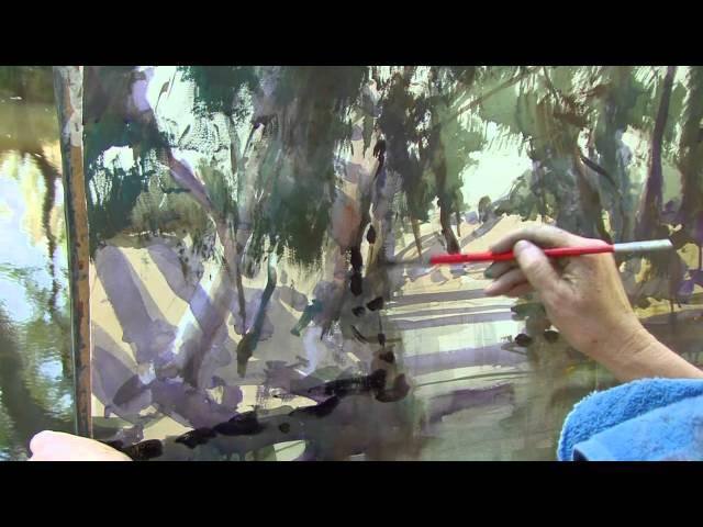 Amanda Hyatt: Watercolour River Scene