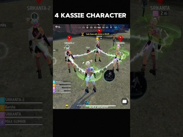 4 kassie Character Ability Test  Free Fire New Character Kassie Skill