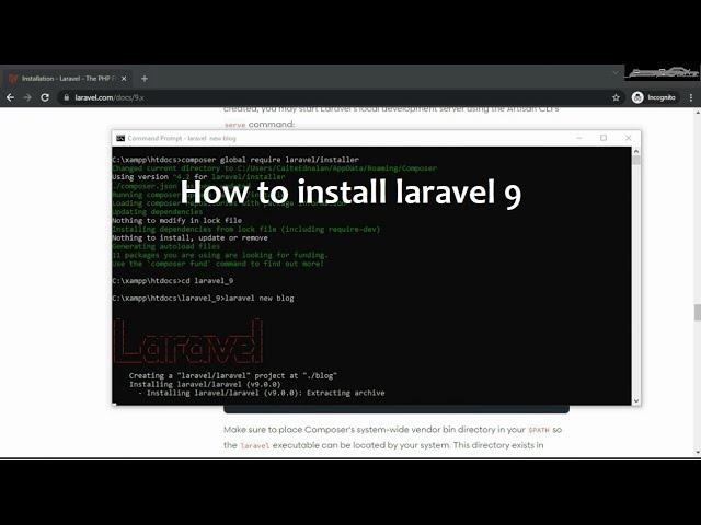 How to install laravel 9