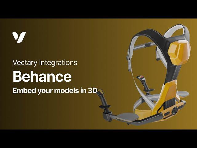 Embed 3D models to Behance