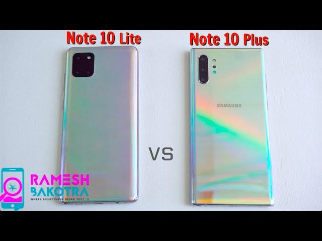 Samsung Galaxy Note 10 Lite vs Note 10 Plus SpeedTest and Camera Comparison