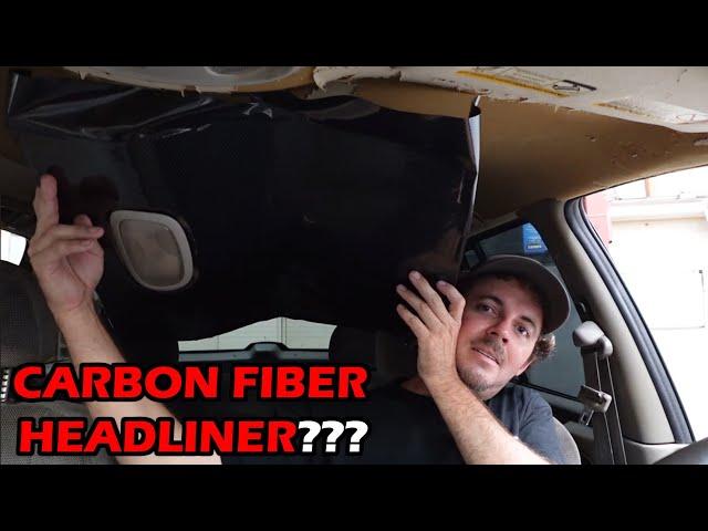 Attempting To Cover A Headliner In Real And Fake Carbon Fiber - Did I Succeed?