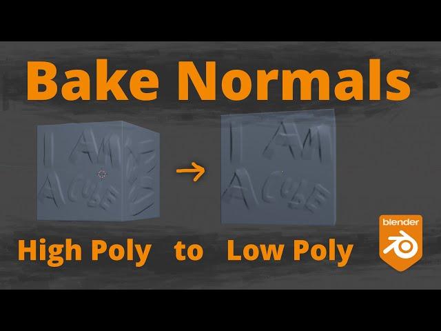 Blender 3.4 - Bake Normal Map