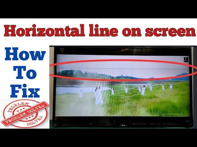 LED LCD TV HORIZONTAL LINE PROBLEM REPAIR