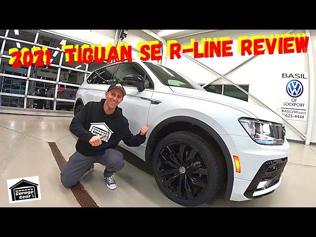 2021 VOLKSWAGEN TIGUAN SE R-LINE BLACK PURE WHITE - Walkaround & Review - Basil VW