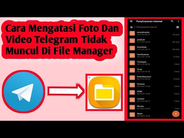 Cara Mengatasi Foto Dan Video Telegram Tidak Muncul Di File Manager | Foto Dan Video File Manager