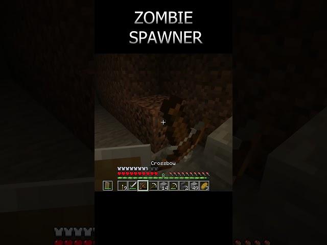 ZOMBIE SPAWNER PART 4 #minecraft  #gaming #trend #shorts #viralvideos