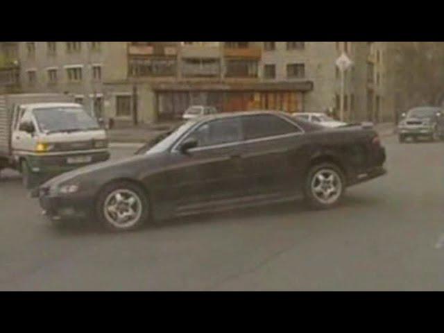 [+SUBS] Crash for cash RUSSIAN CRIMINAL Vitaliy Demochka | Mark II + Pajero Sport vs Toyota Caldina