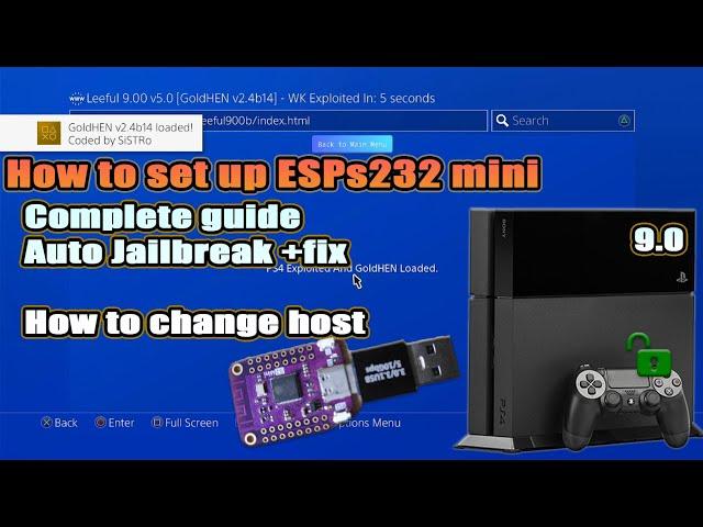 How to setup auto jailbreak with ESPs232 mini | PS4 Jailbreak 9.0