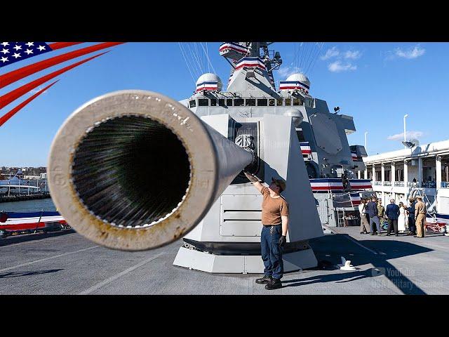 BIG GUN in Action: The Power of the Mk 45 5-Inch Naval Gun!