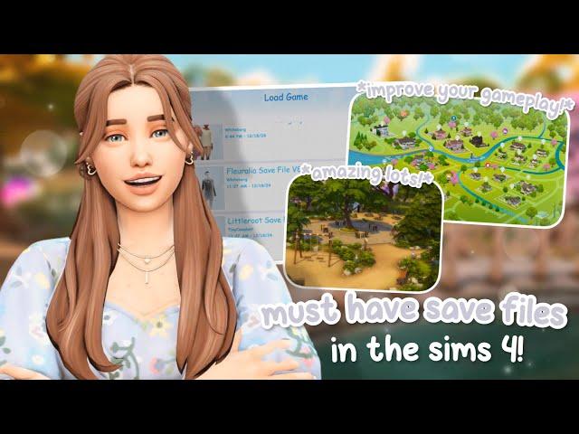 My Must Have Sims 4 Save Files to Improve your Gameplay! | *Save File Reviews!* 