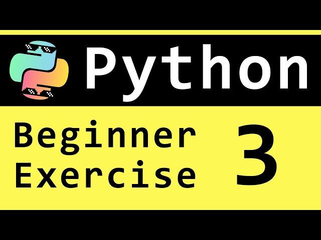 Python Exercises for Beginners - Exercise 3 | Strings