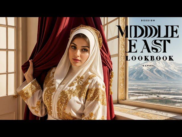 [4K] AI ART Middle East Lookbook Model Video-Hijab-Mount Tochal