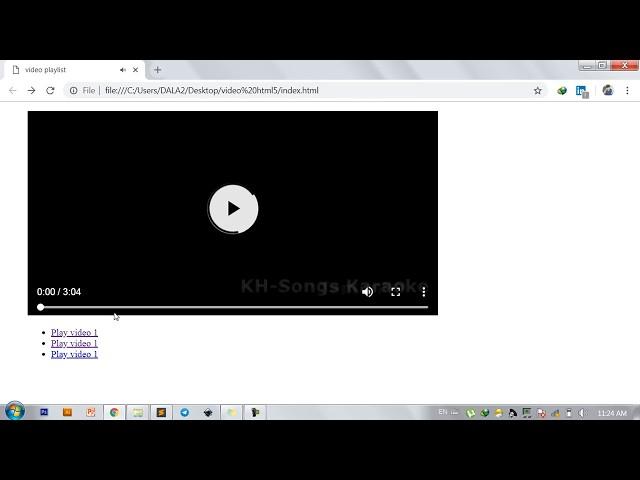 HTML5 | How to create video playlist with HTML5 & JAVASCRIPT?