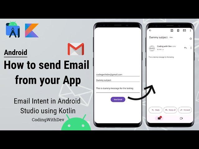 Android Email Intent Tutorial - How to Send Email From Within Your App | kotlin