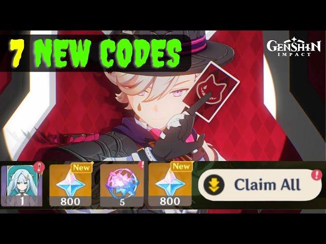 7 NEW * GENSHIN IMPACT REDEEM CODES 2023 - GENSHIN IMPACT CODES 2023 - GENSHIN CODES