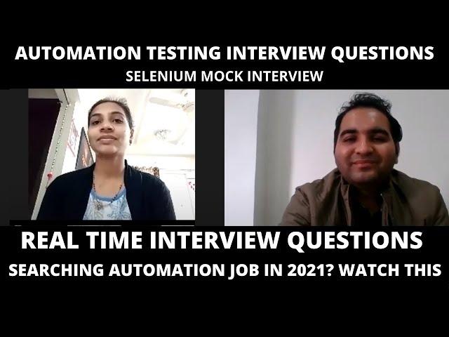 Automation Testing Interview Questions| Selenium Interview Questions| 0-2 years