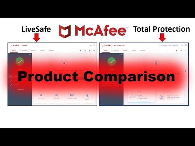 McAfee LiveSafe vs. McAfee Total Protection - PC Security Comparison