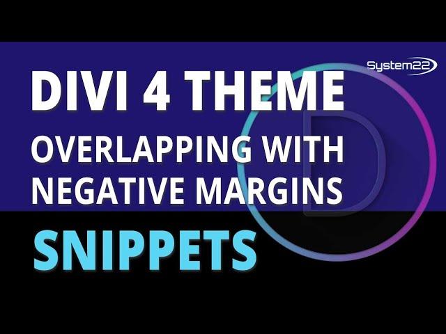 Divi Theme Overlapping With Negative Margins 