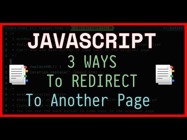 How to Redirect To Another Webpage In JavaScript