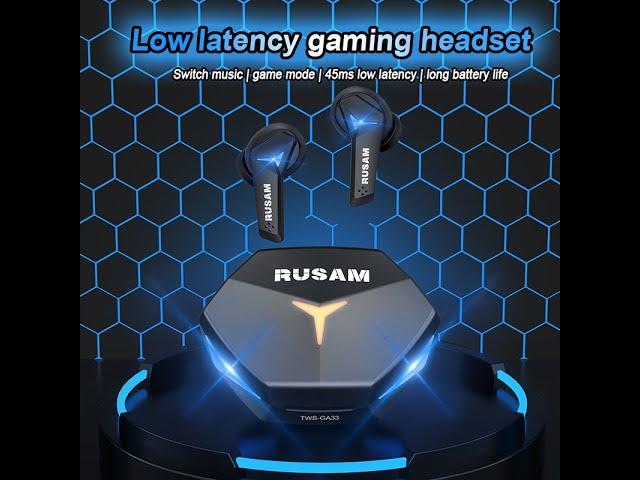 RUSAM GAME EARBUDS WIRELESS HEADSETS bluetooth earphones review