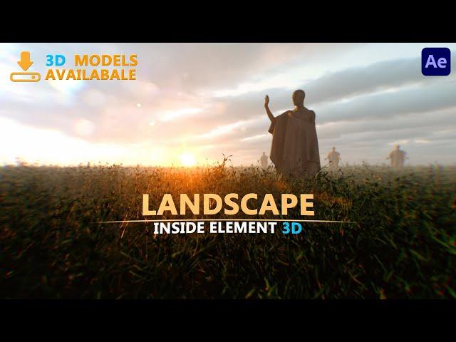 How to make landscape inside element 3D II After effect II tutorial