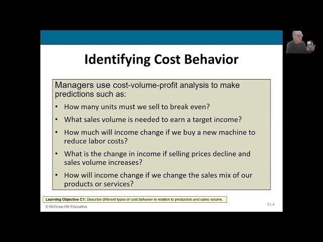 Cost Behavior and Cost Volume Profit Analysis (Spring 2024)