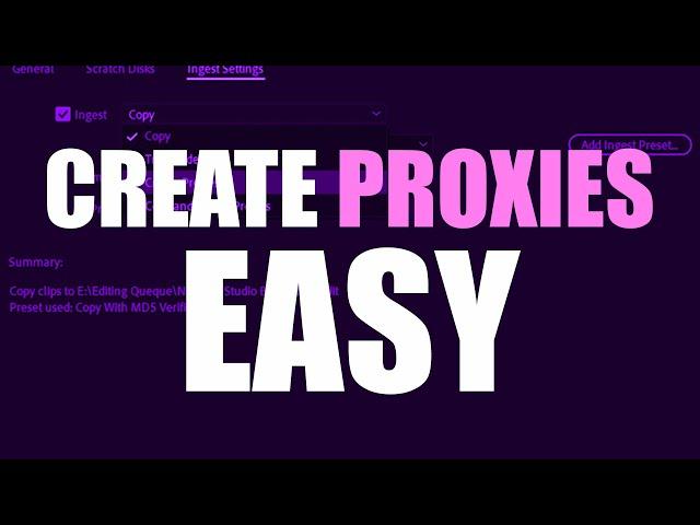 How to Create a proxy project in Premiere Pro 2021