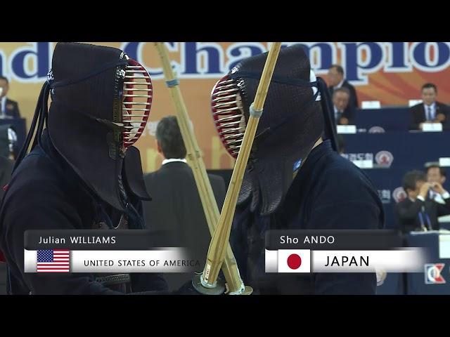 17th World Kendo Championships 5ch (USA)J.WILLIAMS vs (JPN)S.ANDO