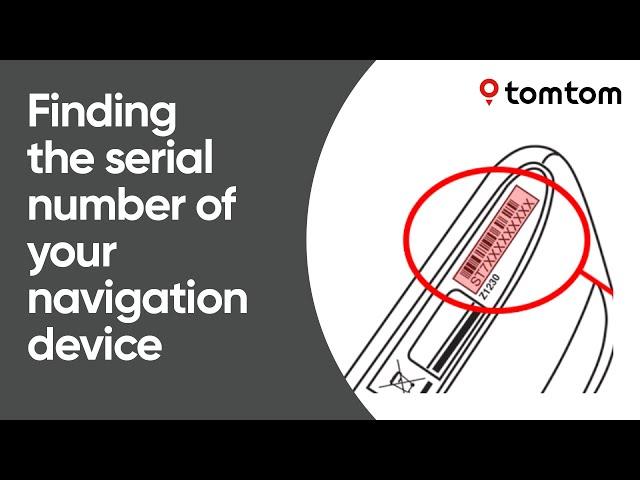 Finding the serial number of your navigation device