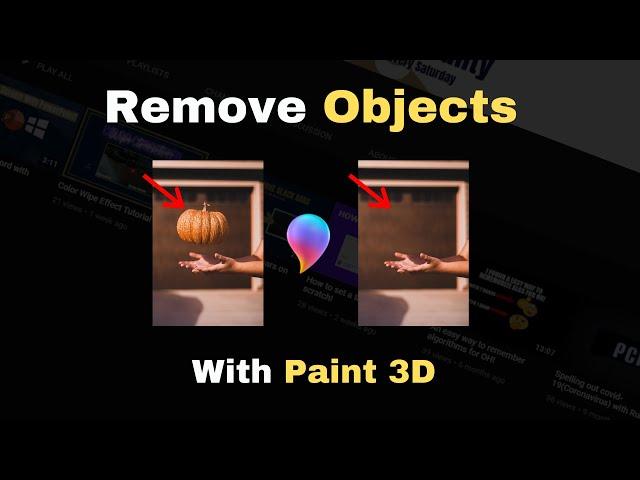 How to remove object from pictures in paint 3D!