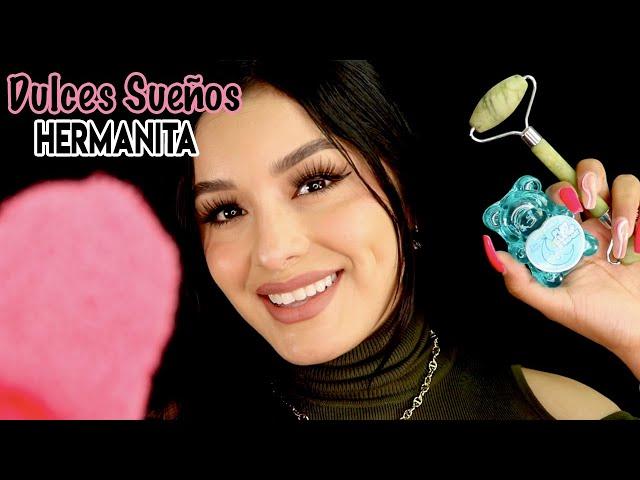 Tu HERMANA MAYOR te  DESMAQUILLA para dormir  I ASMR en ESPAÑOL I Ges ASMR