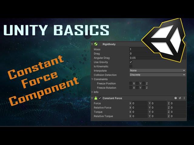 Unity Basics - Constant Force Component