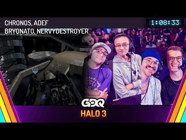 Halo 3 by Chronos, adef, bryonato and NervyDestroyer in 1:08:33 - Summer Games Done Quick 2024