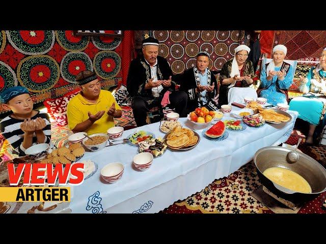 The Kazakh Breakfast! How Mongolian Kazakh Nomads live in the North! | Views