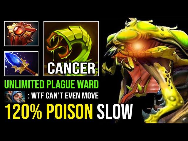 UNLIMITED PLAGUE WARD 120% Poison Slow Hard Support Full Aghanim Effect Venomancer Dota 2