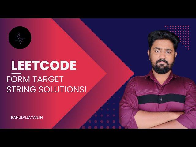 Number of Ways to Form a Target String | LeetCode Interview Question Explained Step-by-Step