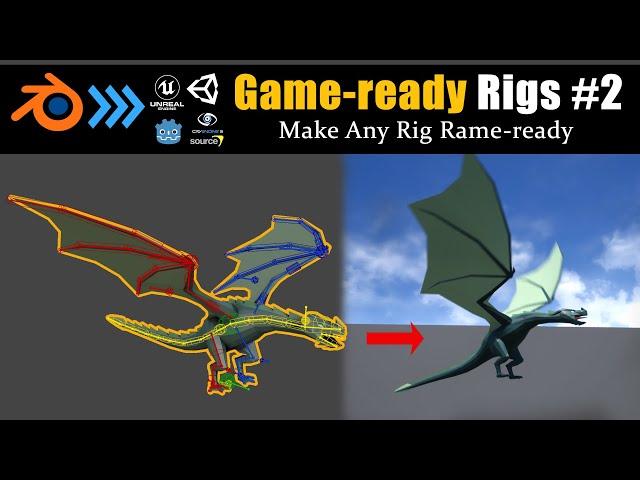 [OBSOLETE - see description!] Game-ready Rigs #2 - make any rig Game-Ready (UE4/Unity/Godot)