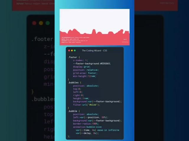 Creative HTML Footer Design Idea with code