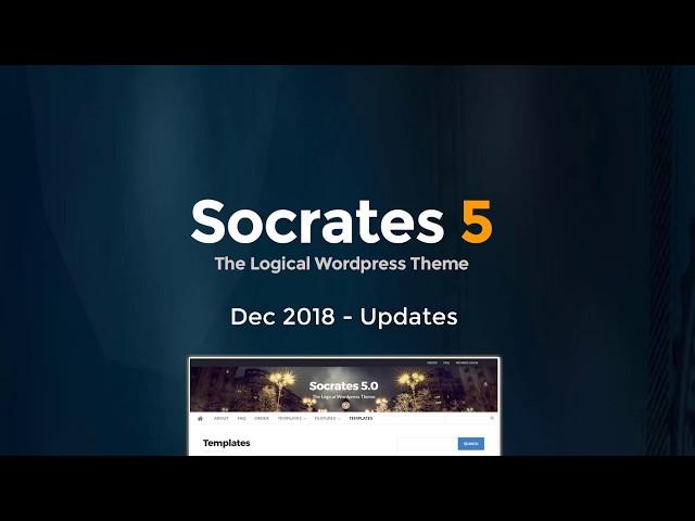 Socrates Theme December 2018 Updates