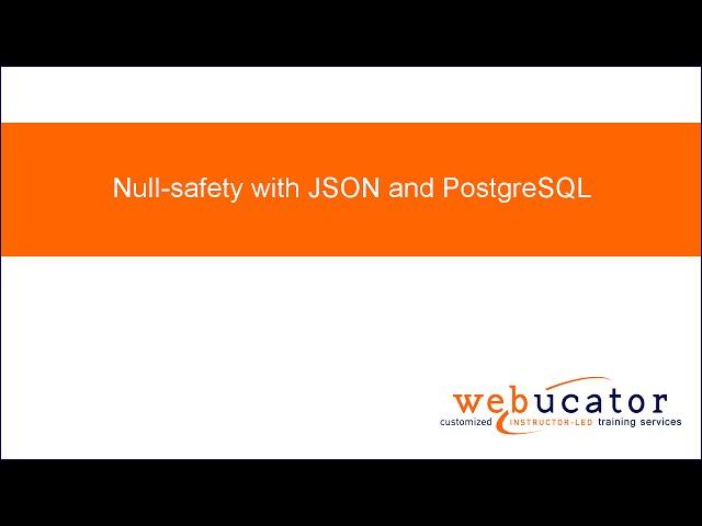 Null-safety with JSON and PostgreSQL