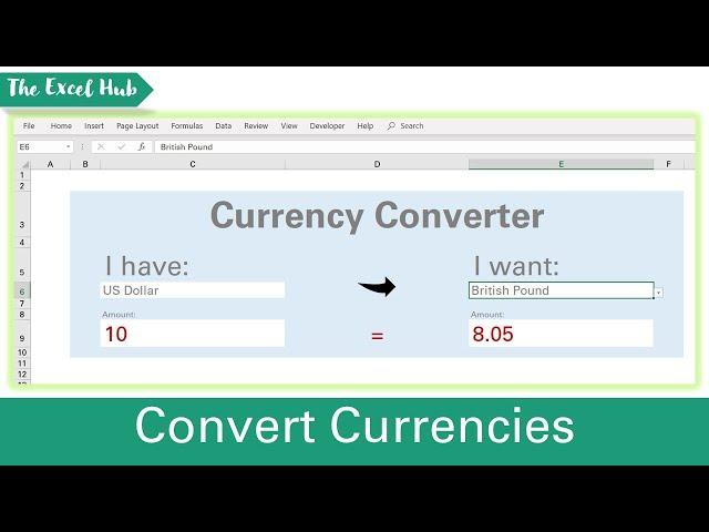 Create A Live Currency Converter In Excel - Extract Currency Data Online