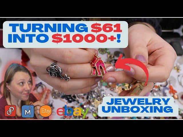SHOPGOODWILL JEWELRY UNBOXING! | What to Look for When Reselling Jewelry on Ebay Etsy and Poshmark