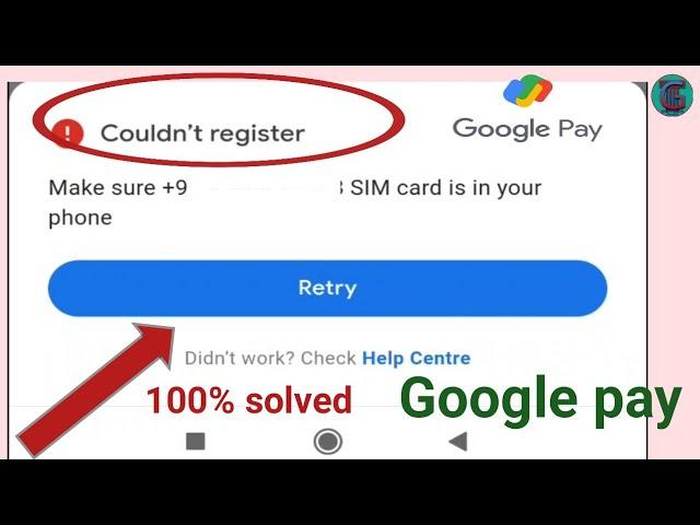 Google pay Bank Account Add Problem | Couldn't Register Problem in Google pay | Google pay Problem