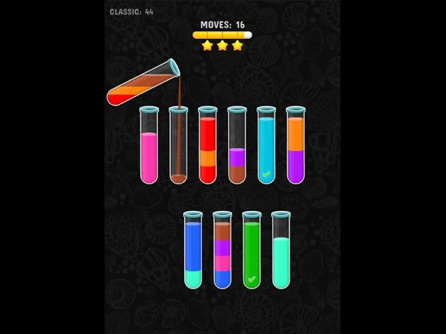 Color Water Sort 3D level 44 | Gameplay Mobile Games